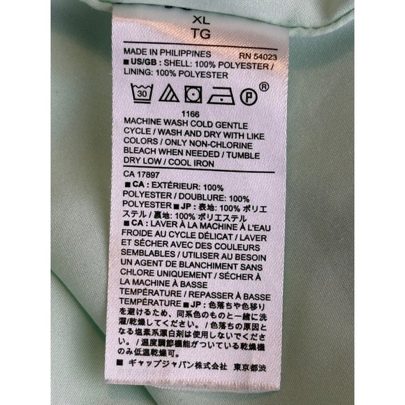 Banana Republic Mint Green Flutter Sleeve Tiered Mini Dress Womens XL - Picture 8 of 8